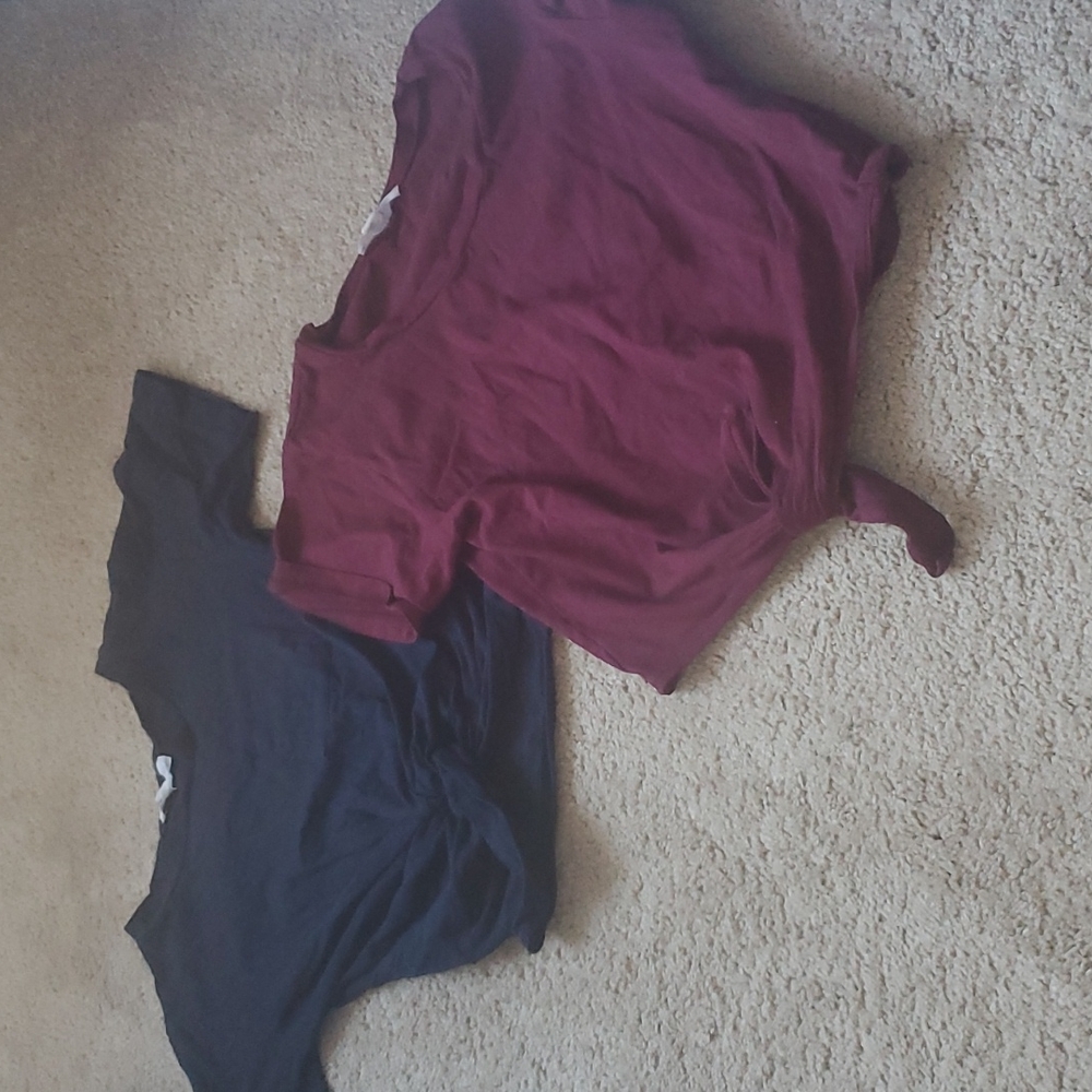 Dry Goods 2 short sleeve crop tops